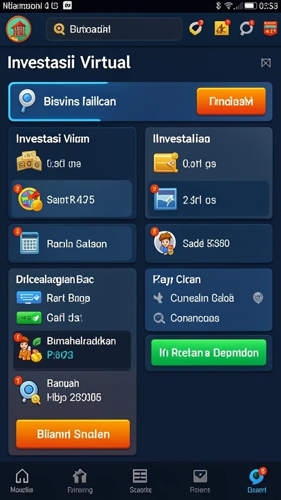 Antarmuka permainan yang intuitif dan menarik.
