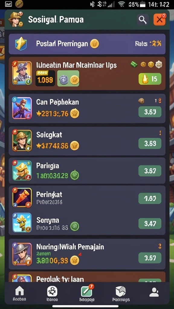 Tantangan menegangkan di setiap level yang berbeda.