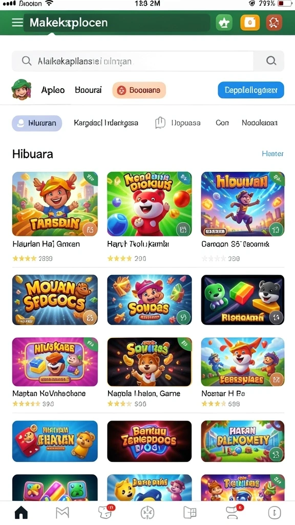 Tampilan awal permainan ACEPARTY yang menarik.