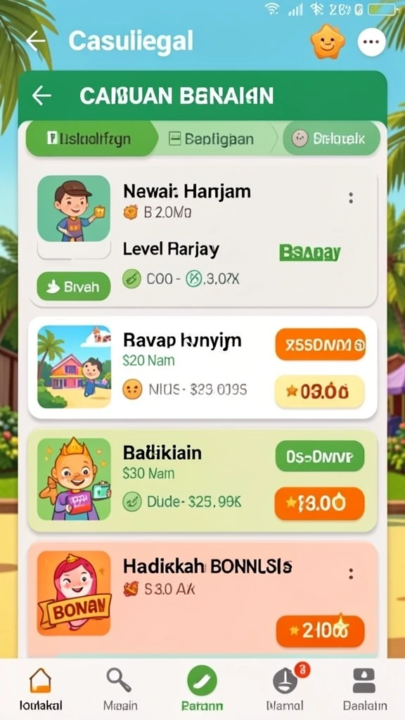 Karakter dengan desain unik yang siap beraksi.