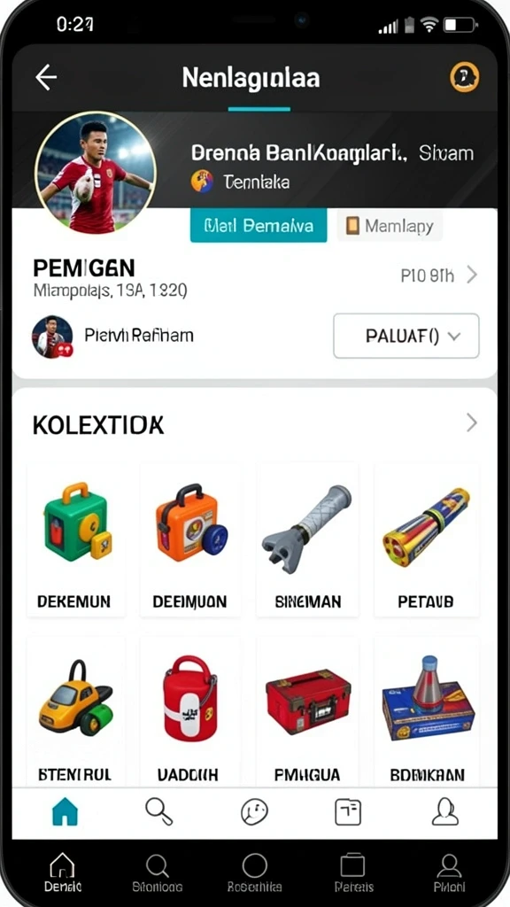 Tampilan antarmuka permainan yang menarik dan intuitif.