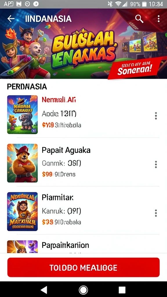Beragam permainan menarik untuk dipilih.
