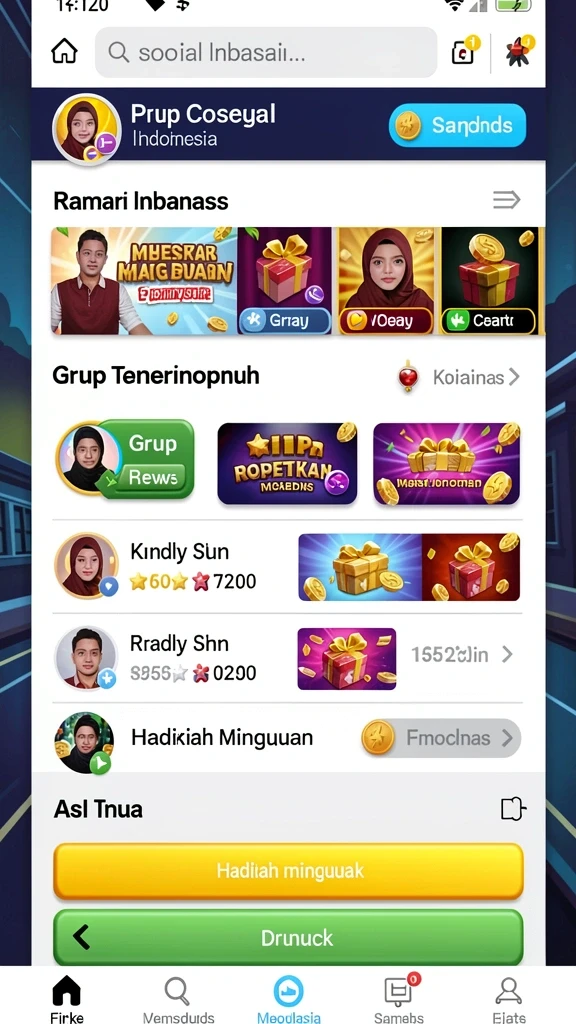 Tampilan antarmuka utama yang menarik dan mudah digunakan.