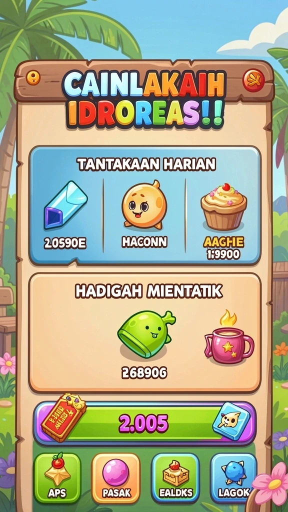 Tangkapan layar menunjukkan tantangan yang harus dihadapi pemain.