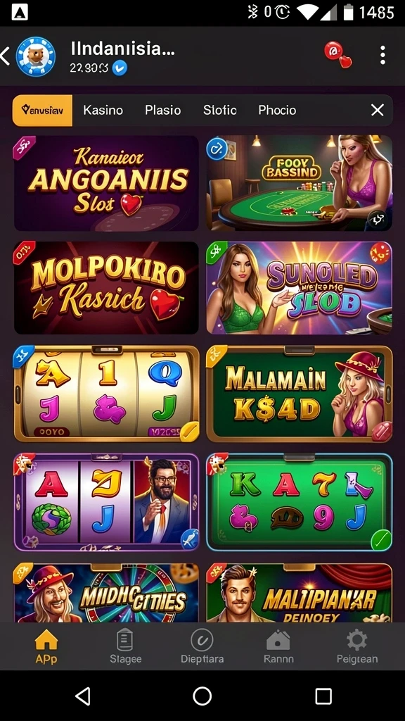 Menampilkan variasi tema slot yang beragam.