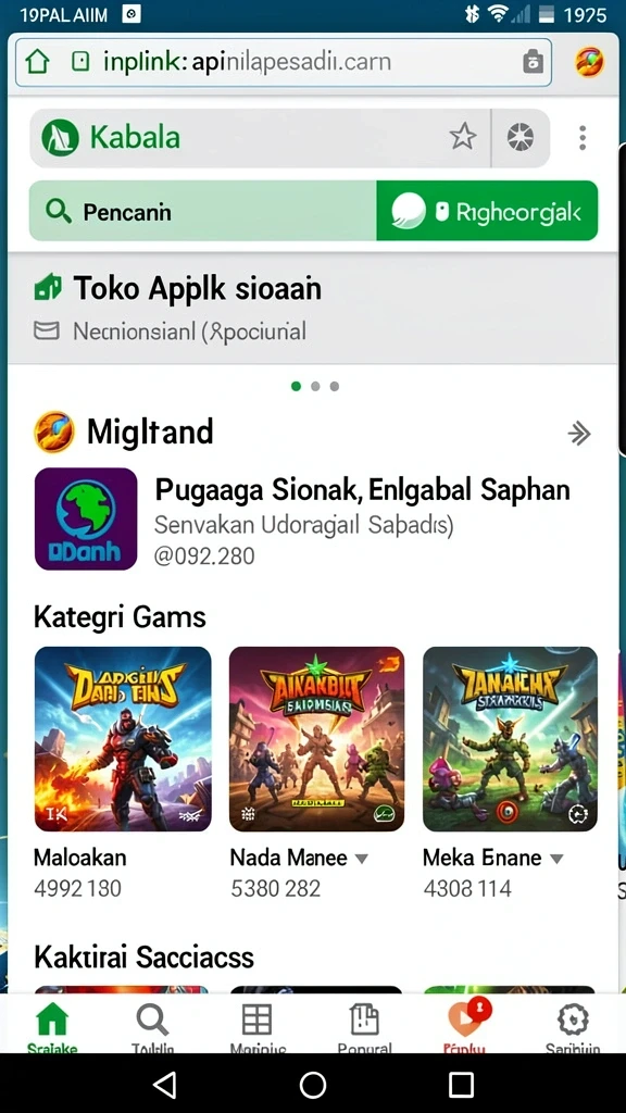 Tampilan utama aplikasi MAINDUIT yang menarik.