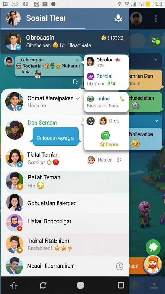 Fitur interaksi dengan pemain lain dalam PRIMA77.
