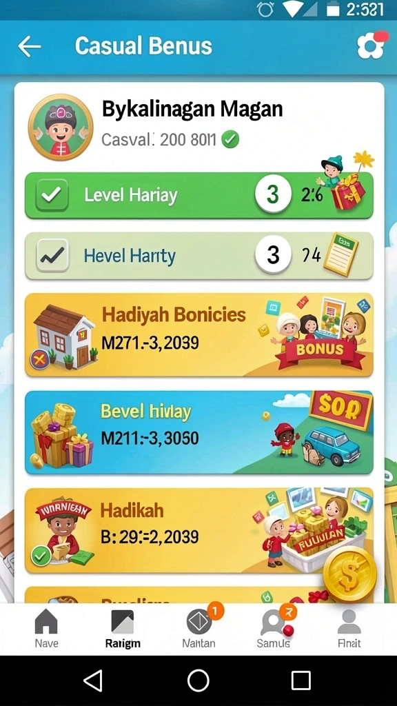 Berbagai reward menarik untuk pemain.