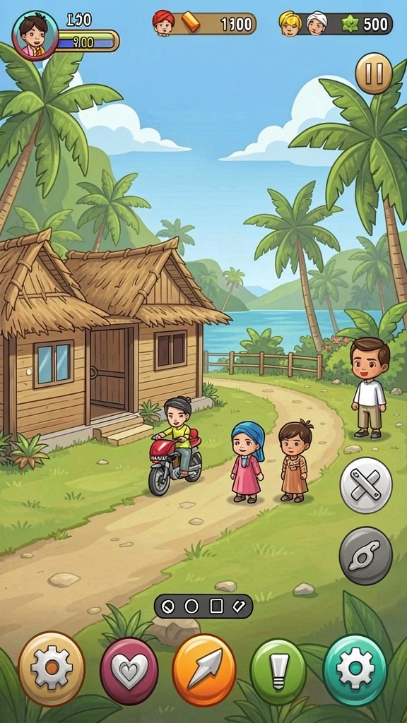 Tantangan seru di setiap level yang berbeda.