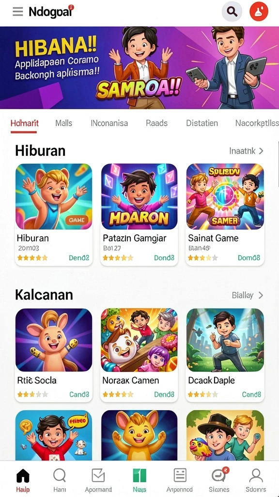 Tampilan antarmuka yang sederhana dan menarik.